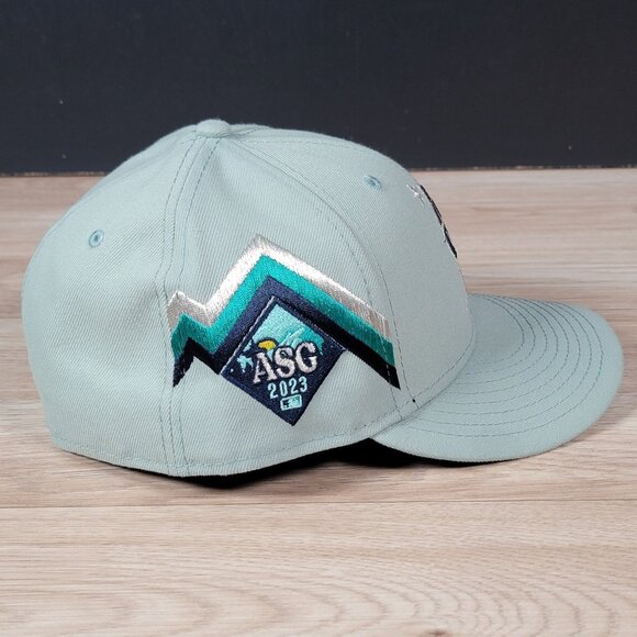 Miami Marlins New Era 59Fifty Hat Cap Light Green Size 7 1/2 All Star Game 2023 - Picture 3 of 9